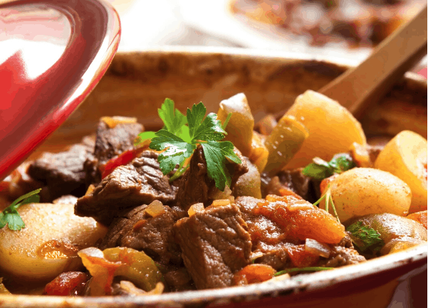 Steak and vegetable casserole