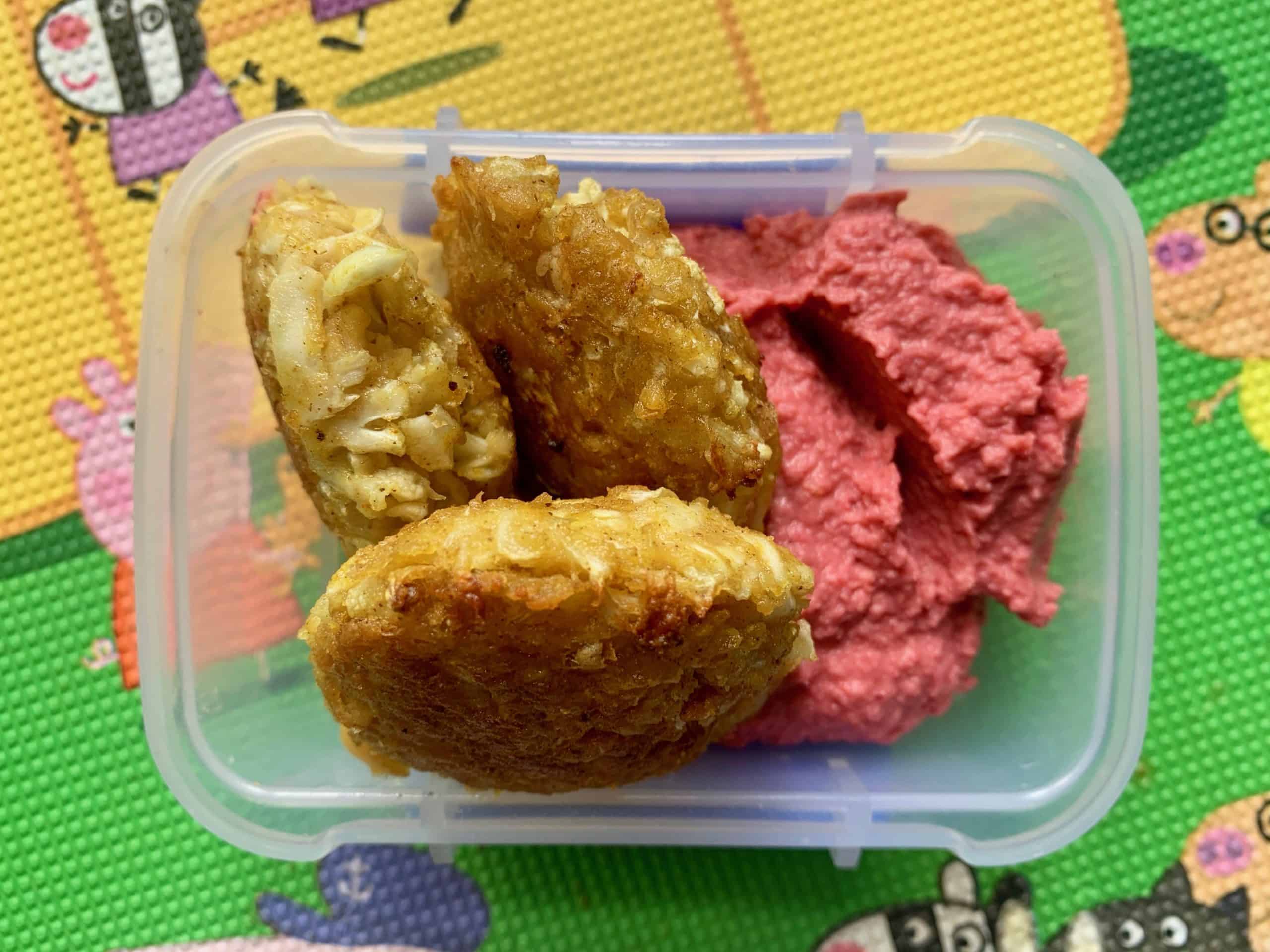 Cauliflower and Chickpea Balls with Beetroot Hommus | Health and Wellbeing Queensland