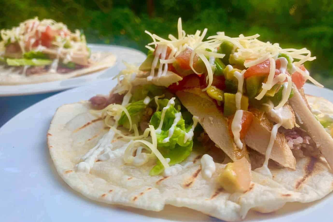 Chicken and Avocado Soft Tacos